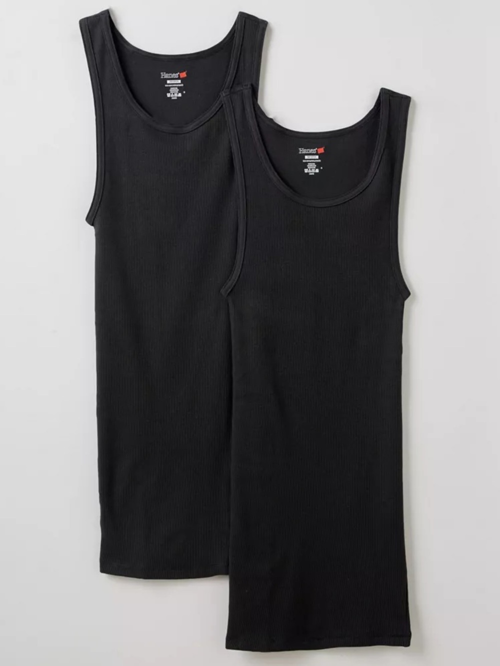 NEW Hanes 2-Pack Ribbed Tanks